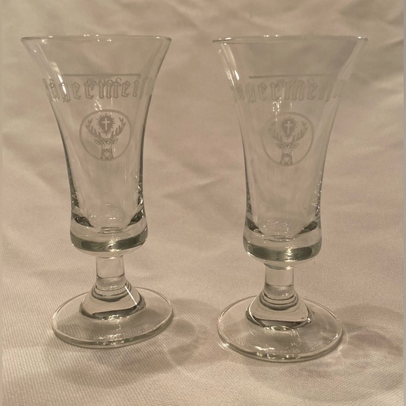 Jagermeister Clear Cordial Shot Glass Set of 2 - Picture 3 of 4